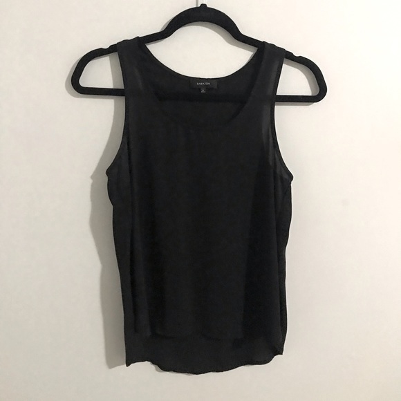 Black Babaton Semi-sheer tank top - Picture 1 of 2